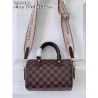 Louis Vuitton Women LV Speedy Bandoulière 20 Damier Ebene Coated Canvas Cowhide Leather (11)