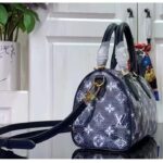 Louis Vuitton Women LV Speedy Bandouliere 20 Handbag Blue Monoglam Coated Canvas - Bild 5