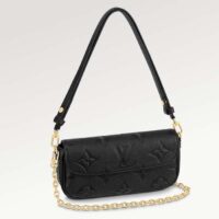Louis Vuitton Women LV Wallet On Chain Ivy Black Monogram Embossed Supple Grained Cowhide Leather (7)