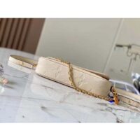 Louis Vuitton Women LV Wallet On Chain Ivy Cream Monogram Embossed Supple Grained Cowhide Leather (1)