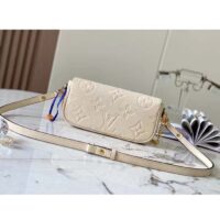 Louis Vuitton Women LV Wallet On Chain Ivy Cream Monogram Embossed Supple Grained Cowhide Leather (1)