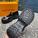 Louis Vuitton Women Ruby Flat Mary Jane Black Calf Leather Rubber LV Circle Signature - Image 10