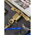 Louis Vuitton Women Speedy Bandoulière 25 Handbag Black Embossed Supple Grained Cowhide Leather – Bild 9