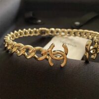 Chanel Women CC Necklace Metal Gold Ruthenium (1)