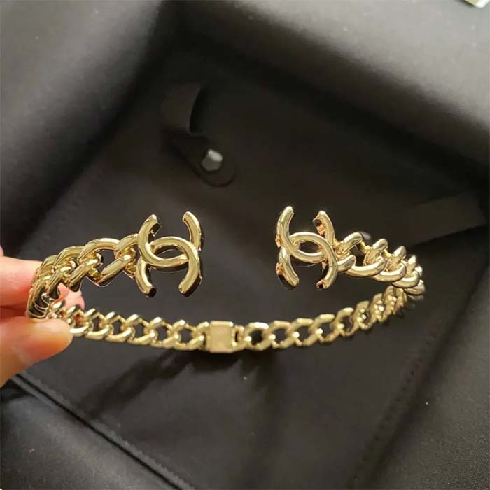 Chanel Women CC Necklace Metal Gold Ruthenium (8)