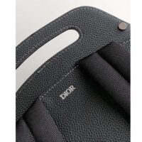 Dior CD Unisex Maxi Gallop Backpack Black Grained Calfskin Rigid Top Handle (1)