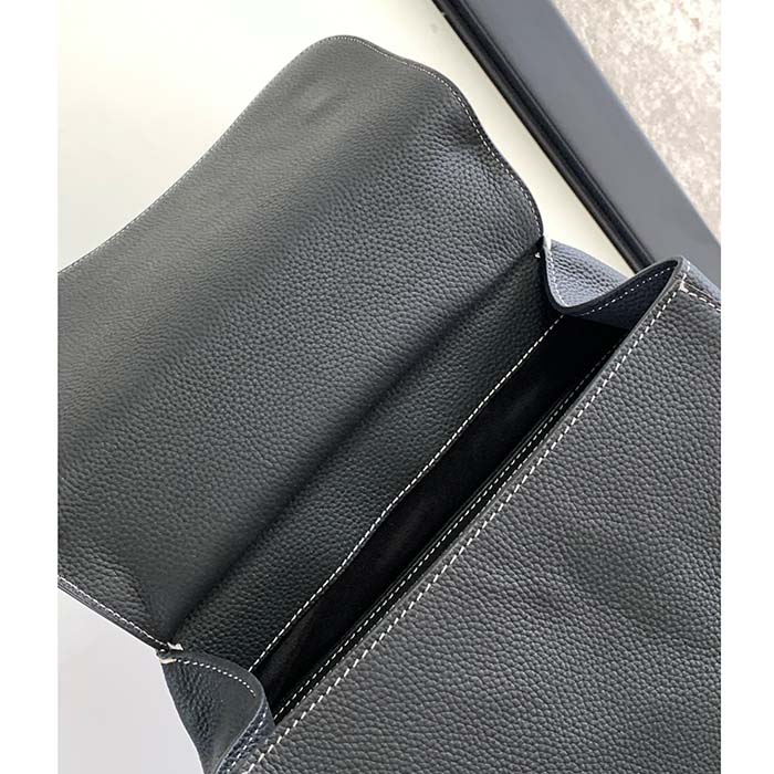 Dior CD Unisex Maxi Gallop Backpack Black Grained Calfskin Rigid Top Handle (8)