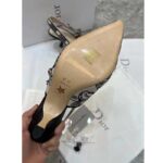 Dior CD Women J'Adior Slingback Pump White Black Embroidered Cotton Toile De Jouy Voyage - Image 6