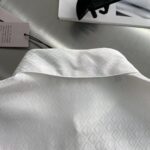 Dior Women CD Diamond Shirt White Silk-Blend Jacquard All-Over Shirttail Hem Viscose Silk – Image 6