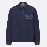 Dior Men CD Dior Duncan Grant Charleston Overshirt Raw Blue Cotton Twill (8)