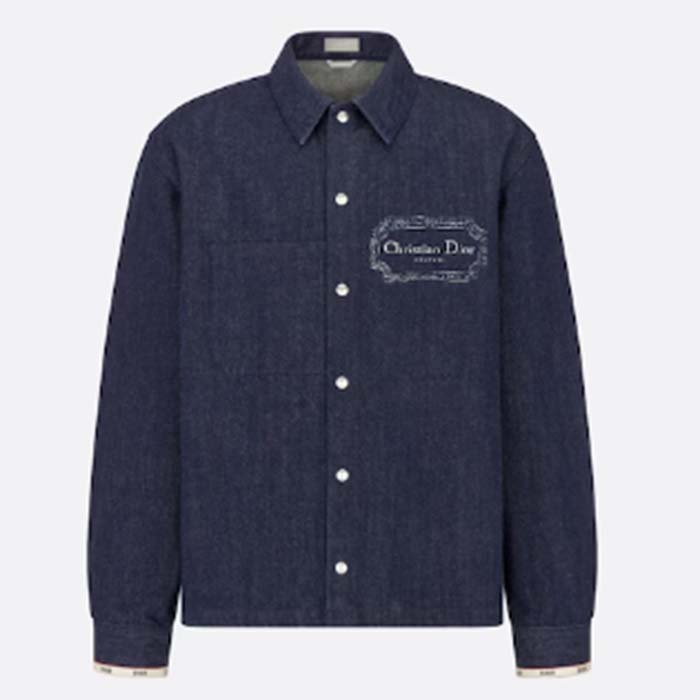 Dior Men CD Dior Duncan Grant Charleston Overshirt Raw Blue Cotton Twill