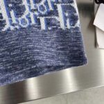 Dior Women CD Dior Oblique Sleeveless Sweater Blue Wool Jacquard Ribbed Round Neck Hem - Bild 5