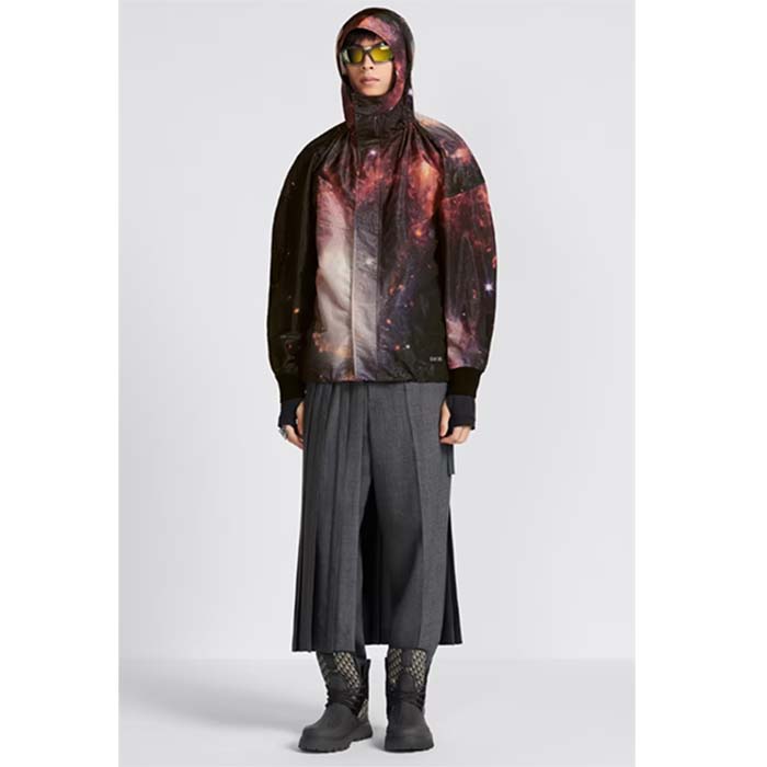 Dior Men CD Hooded Blouson Multicolor Technical Fabric All-Over Astral (8)