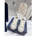 Dior Unisex CD B33 Sneaker White Smooth Calfskin Dior Oblique Jacquard - Image 3