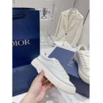 Dior Unisex CD B33 Sneaker White Smooth Calfskin Dior Oblique Jacquard - Image 7