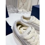 Dior Unisex CD B33 Sneaker White Smooth Calfskin Dior Oblique Jacquard - Image 6