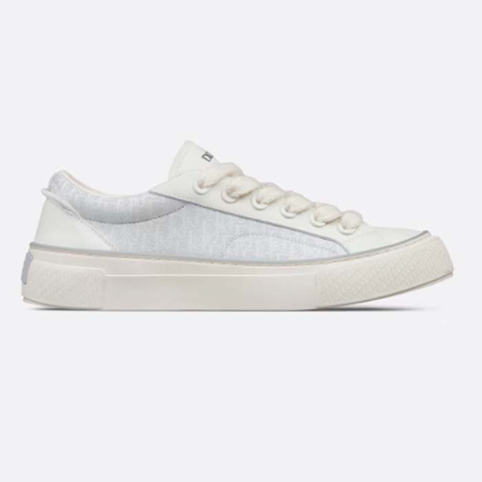 Dior Unisex CD B33 Sneaker White Smooth Calfskin Dior Oblique Jacquard