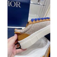 Dior Unisex CD Dior B33 Sneaker Brown Cream Oblique Jacquard Brown Suede (2)