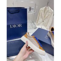 Dior Unisex CD Dior B33 Sneaker Brown Cream Oblique Jacquard Brown Suede (2)
