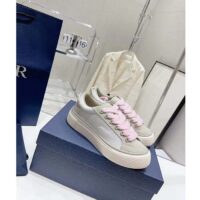 Dior Unisex CD Dior B33 Sneaker Gray White Oblique Jacquard Gray Suede (1)