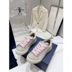 Dior Unisex CD Dior B33 Sneaker Gray White Oblique Jacquard Gray Suede – Image 4