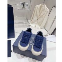 Dior Unisex CD Dior B33 Sneaker Navy Blue Dior Oblique Jacquard Suede (8)