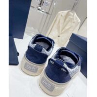 Dior Unisex CD Dior B33 Sneaker Navy Blue Dior Oblique Jacquard Suede (8)