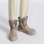 Dior Unisex CD Dior Garden Lace-Up Boot Beige Black Oblique Jacquard Brown Rubber - Bild 12