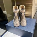 Dior Unisex CD Dior Garden Lace-Up Boot Beige Black Oblique Jacquard Brown Rubber - Bild 7