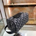 Dior Unisex CD Dior Lingot Toiletry Case Beige Black Oblique Jacquard Grained Calfskin - Bild 5