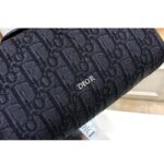 Dior Unisex CD Dior Lingot Toiletry Case Black Dior Oblique Jacquard Grained Calfskin – Image 9