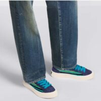 Dior Unisex CD Dior Tears B33 Sneaker Blue Multicolor Mohair Navy Blue Suede (8)