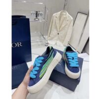 Dior Unisex CD Dior Tears B33 Sneaker Blue Multicolor Mohair Navy Blue Suede (8)