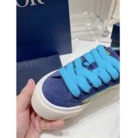 Dior Unisex CD Dior Tears B33 Sneaker Blue Multicolor Mohair Navy Blue Suede (8)