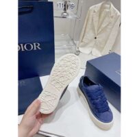 Dior Unisex CD Dior Tears B33 Sneaker Blue Oblique Denim Peace Sign Navy Blue Suede (6)