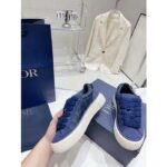 Dior Unisex CD Dior Tears B33 Sneaker Blue Oblique Denim Peace Sign Navy Blue Suede - Imagen 6