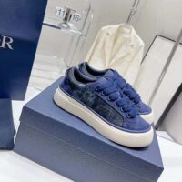 Dior Unisex CD Dior Tears B33 Sneaker Blue Oblique Denim Peace Sign Navy Blue Suede (6)