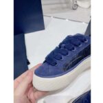 Dior Unisex CD Dior Tears B33 Sneaker Blue Oblique Denim Peace Sign Navy Blue Suede - Imagen 8