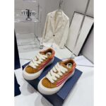 Dior Unisex CD Dior Tears B33 Sneaker Red Multicolor Mohair Brown Suede - Image 3