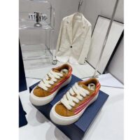 Dior Unisex CD Dior Tears B33 Sneaker Red Multicolor Mohair Brown Suede (4)
