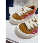 Dior Unisex CD Dior Tears B33 Sneaker Red Multicolor Mohair Brown Suede - Image 5
