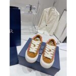 Dior Unisex CD Dior Tears B33 Sneaker Red Multicolor Mohair Brown Suede - Image 4