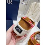 Dior Unisex CD Dior Tears B33 Sneaker Red Multicolor Mohair Brown Suede - Image 9