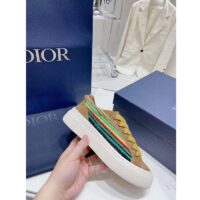 Dior Unisex CD Dior Tears B33 Sneaker Yellow Multicolor Mohair Brown Suede (10)