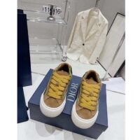 Dior Unisex CD Dior Tears B33 Sneaker Yellow Multicolor Mohair Brown Suede (10)