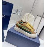 Dior Unisex CD Dior Tears B33 Sneaker Yellow Multicolor Mohair Brown Suede - Image 2