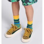 Dior Unisex CD Dior Tears B33 Sneaker Yellow Multicolor Mohair Brown Suede - Image 12