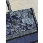 Dior Unisex CD Medium Book Tote Denim Blue Toile De Jouy Embroidery - immagine 8