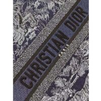 Dior Unisex CD Medium Book Tote Denim Blue Toile De Jouy Embroidery (7)