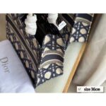 Dior Unisex CD Medium Dior Book Tote Beige Blue Macrocannage Embroidery - immagine 8